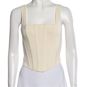Dion Lee Ribbed Square Neck Corset Tank Top